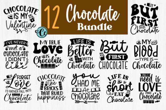 A Chocolate Quotes Bundle for Graphics & Crafts That Feels Like Sweet Inspiration