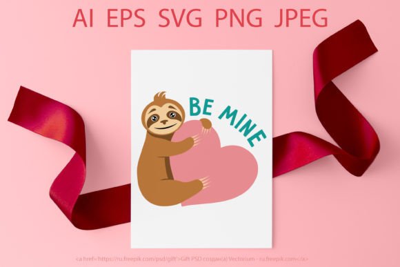 A Review of the Valentine's Day Sloth SVG Cut File for Professional Design Use