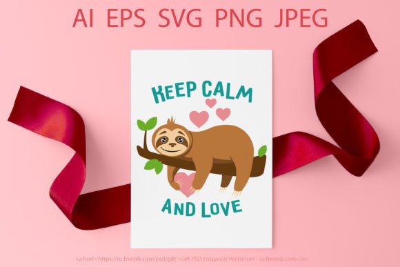 Cute Sloth Valentine Graphics for Craft Bloggers & Publishers