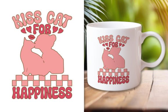 Kiss Cat Valentine's Day Graphics for Crafts