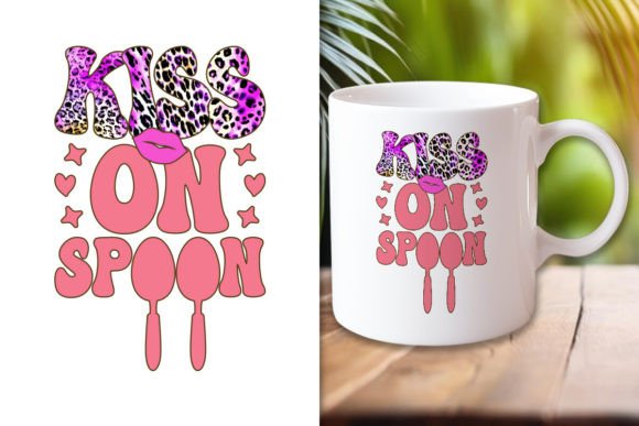 Kiss on Spoon Valentine s Day Embroidery Design