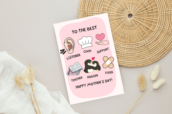 Mother's Day Card PNG Graphics for Crafts & Branding Projects