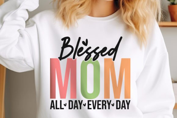Mother’s Day SVG Design Blessed Mom Graphics for Crafts & Content