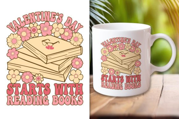 Reading Books Valentine's Day Graphics for Crafts