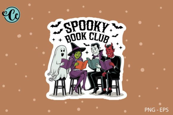 Spooky Book Club Graphics for Crafty Halloween Content