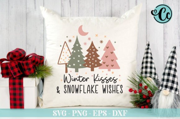 Winter Kisses Graphics for Crafts and Holiday Products